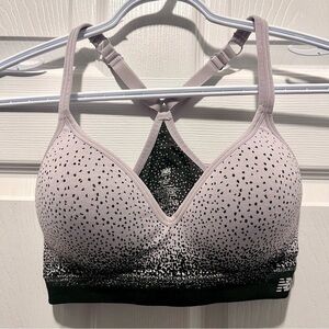 New Balance Sport Bra purple black Medium Women adjustable strap